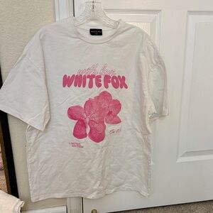 White Fox Boutique Kids' Tee with Pink Floral Graphic